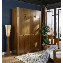 纯典 中式风格 北美进口胡桃木 四门衣柜