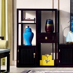 槿漫轩家具 格栅柜 新中式 东南亚红檀木